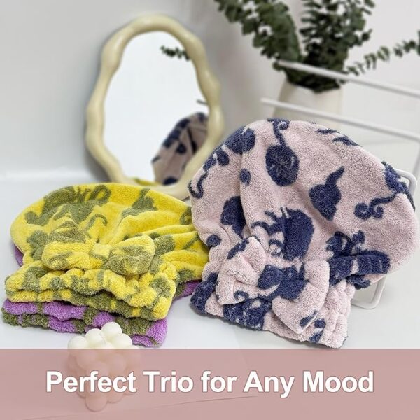 Jseng 3Packs Microfiber Hair Towel for Women - Image 3