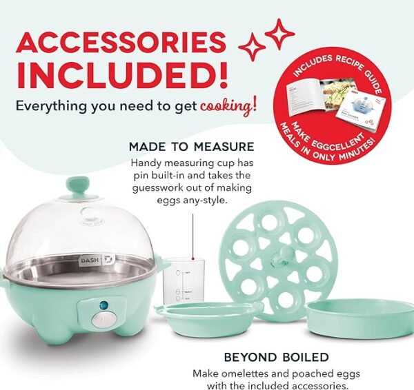 DASH Rapid Egg Cooker: 6 Egg Capacity Electric Egg Cooker for Hard Boiled Eggs - Image 3