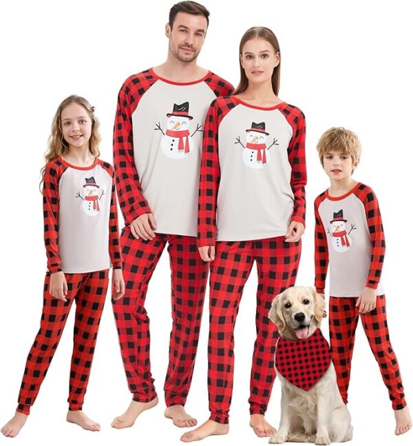 V.&GRIN Christmas Family Pajamas Matching Sets for Mens Womens Kids