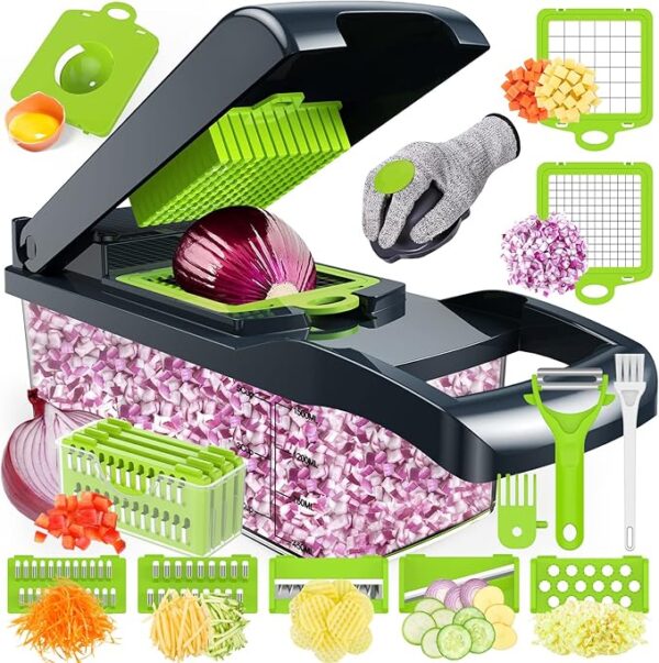 Vegetable Chopper,Food Chopper,Pro 12 in1 Multifunctional Onion Chopper,Veggie Chopper