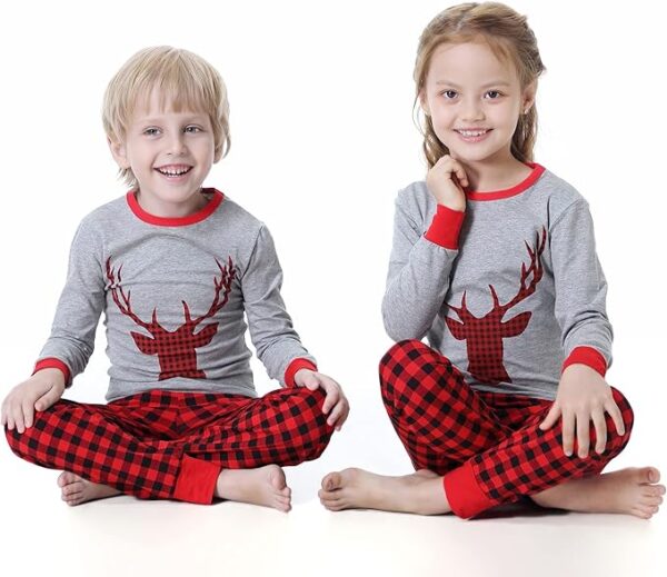 Benaive Matching Family Christmas Pajamas Set Boys Girls Holiday - Image 2