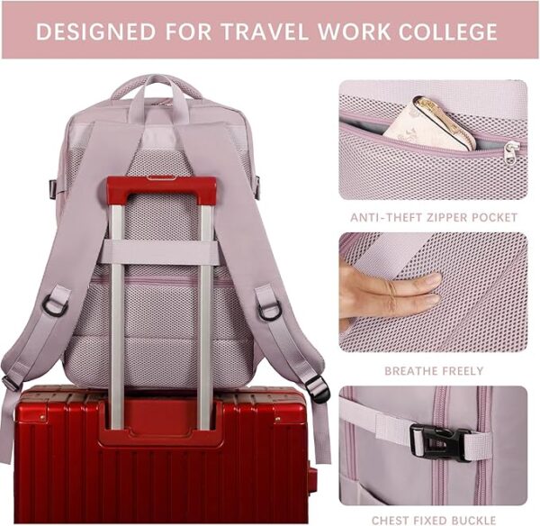 SHRRADOO Travel Laptops Backpack for Women Men - Image 5