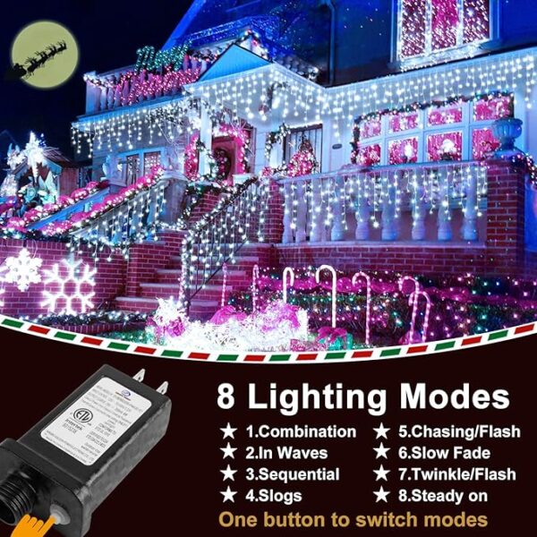 KNONEW 99FT 1216 LED Christmas Lights Outdoor - Image 4