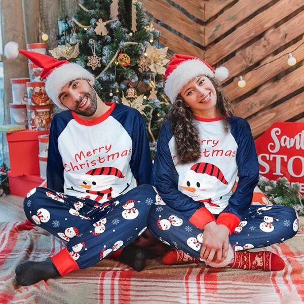 SkiBeaut Christmas Pajamas Set for Couples Xmas Pjs Long Sleeve Holiday Sleepwear - Image 2