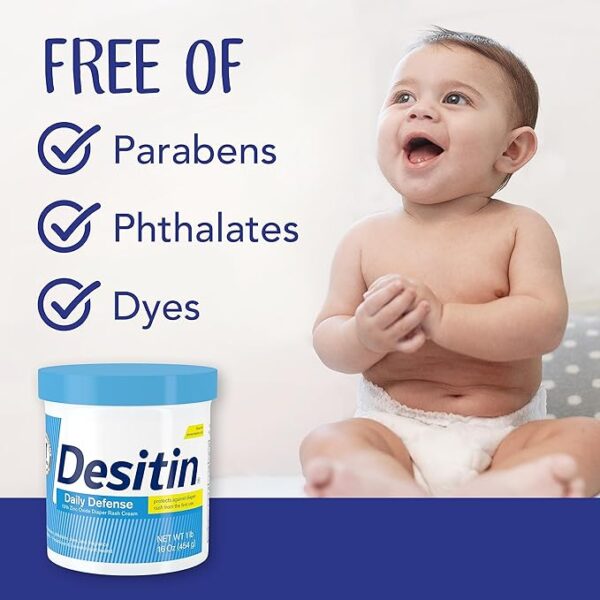 Desitin Daily Defense Baby Diaper Rash Cream with 13% Zinc Oxide - Image 4