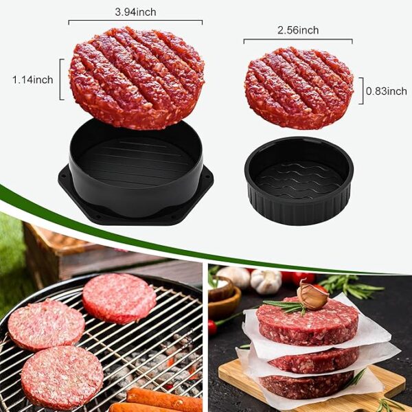 POLIGO 5PCS Smash Burger Press Kit - 4 in 1 Stuffed Burger Mold - Image 3