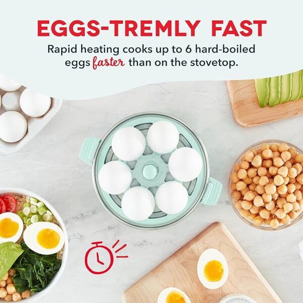 DASH Rapid Egg Cooker: 6 Egg Capacity Electric Egg Cooker for Hard Boiled Eggs - Image 4