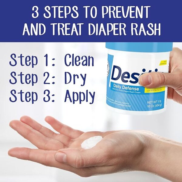 Desitin Daily Defense Baby Diaper Rash Cream with 13% Zinc Oxide - Image 2