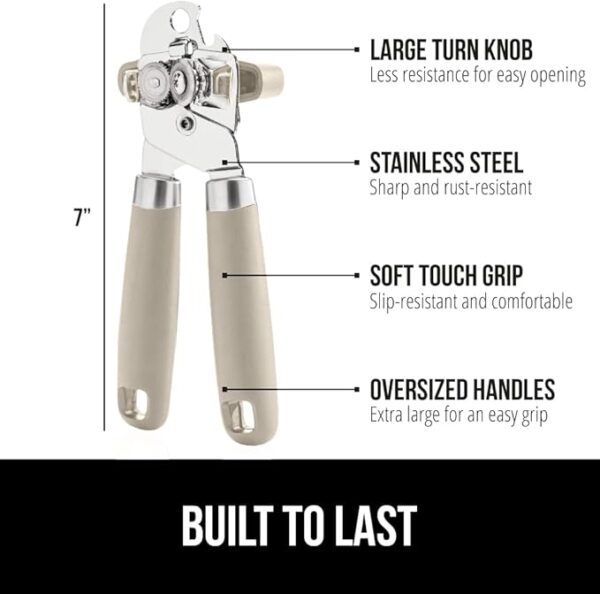 The Original Gorilla Grip Heavy Duty Stainless Steel Smooth Edge Manual Can Opener and Bottle Openers - Image 2
