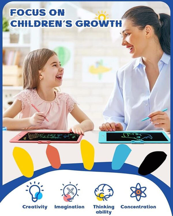 Bravokids Toys for 3-6 Years Old Girls Boys, LCD Writing Tablet 10 Inch Doodle Board - Image 2