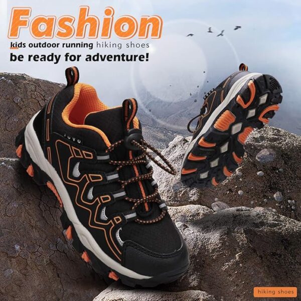 UOVO Boys Shoes Boys Tennis Running Sneakers Waterproof Hiking Shoes Kids Outdoor - Image 3
