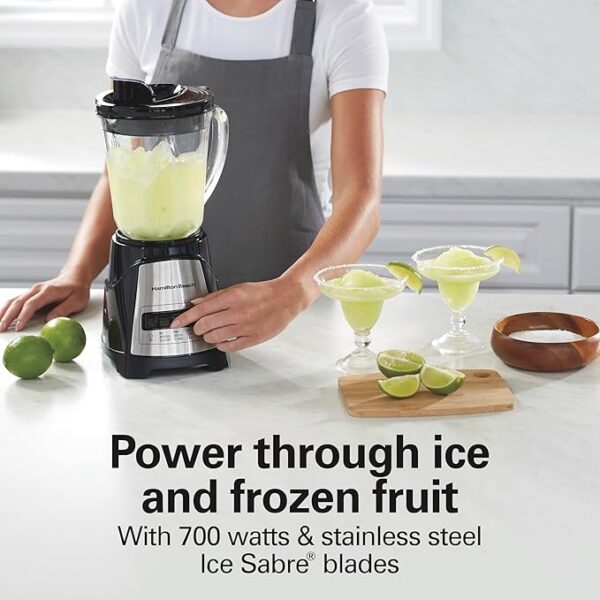 Hamilton Beach Power Elite Wave Action Blender For Shakes and Smoothies, 40 Oz Glass Jar - Image 5