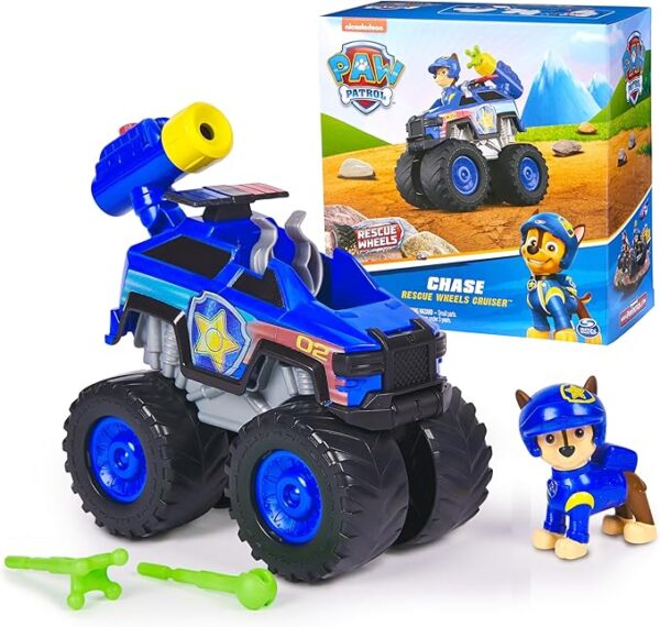 Paw Patrol: Rescue Wheels Chase’s Cruiser, Toy Truck with Projectile Launcher and Collectible