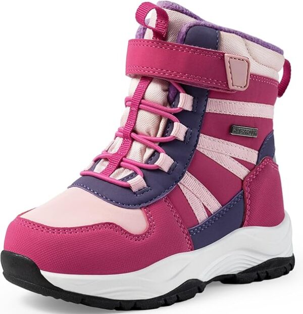 Harvest Land Kids Winter Boots Waterproof Girls Boys Snow Hiking Outdoor Boots