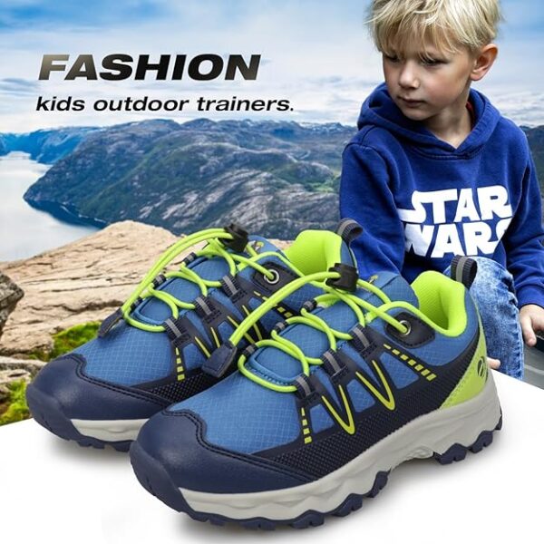 UOVO Boys Girls Hiking Shoes Kids Waterproof Running Trail Fashion Sneakers - Image 3