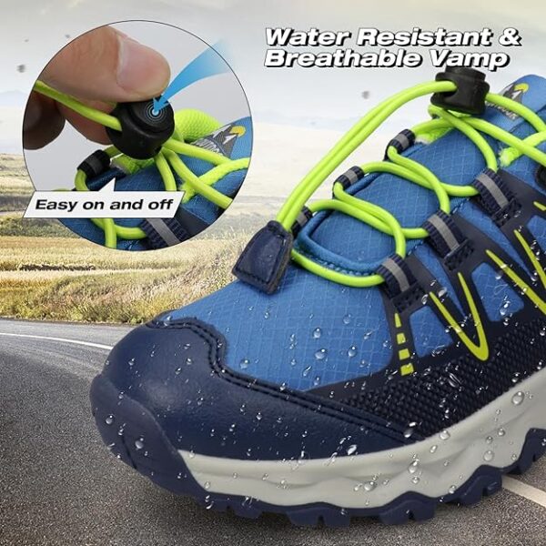 UOVO Boys Girls Hiking Shoes Kids Waterproof Running Trail Fashion Sneakers - Image 4