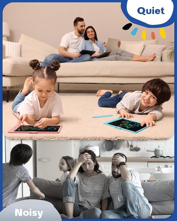 Bravokids Toys for 3-6 Years Old Girls Boys, LCD Writing Tablet 10 Inch Doodle Board - Image 6